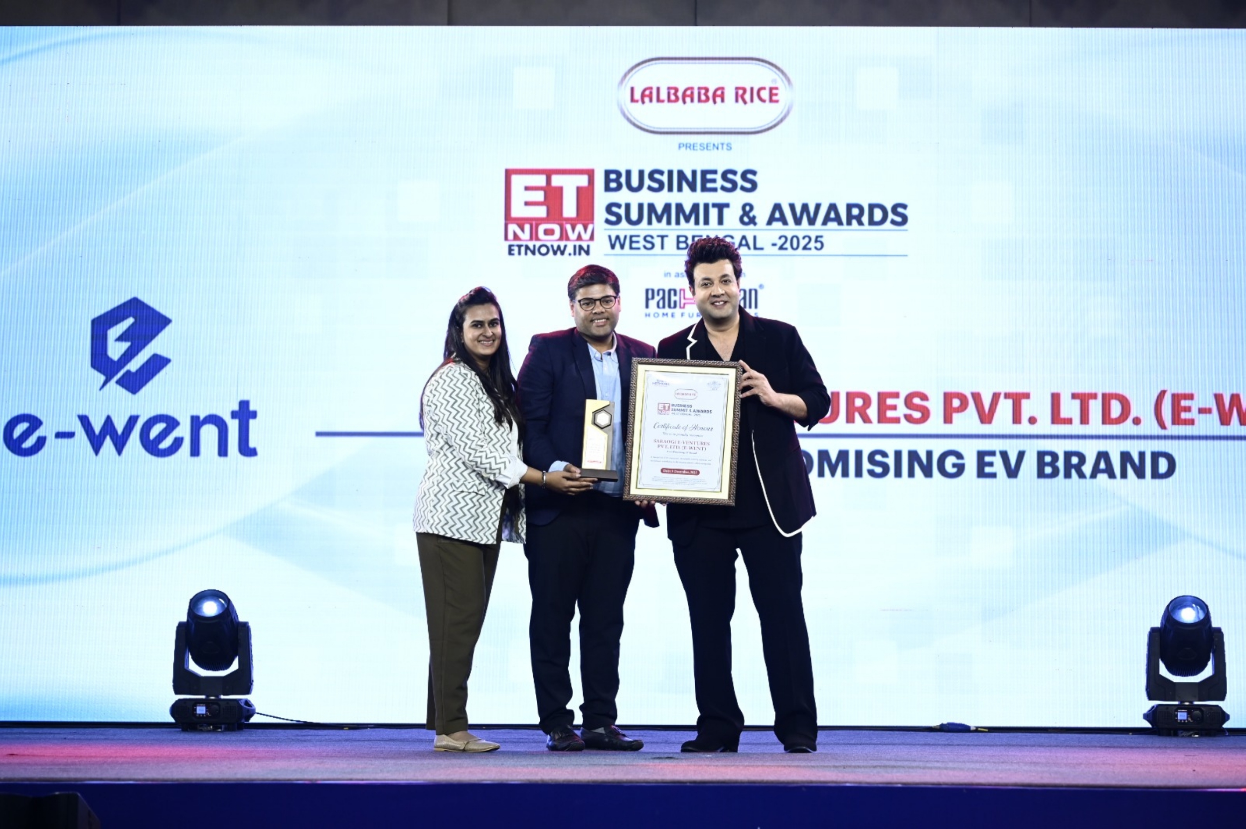 Most Promising EV Brand of the Year at the ET Now Business Summit & Awards