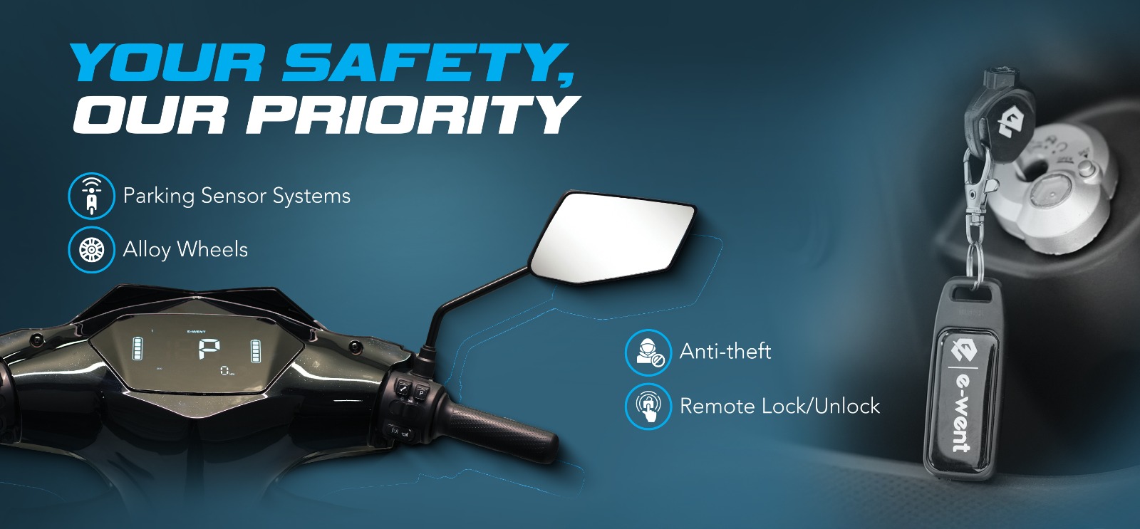 safety features in electric scooter